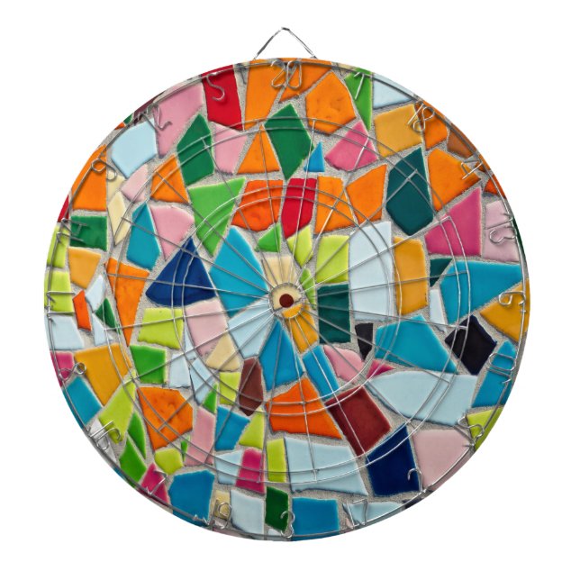 Bright Mosaic Tiles Dartboard (Front)