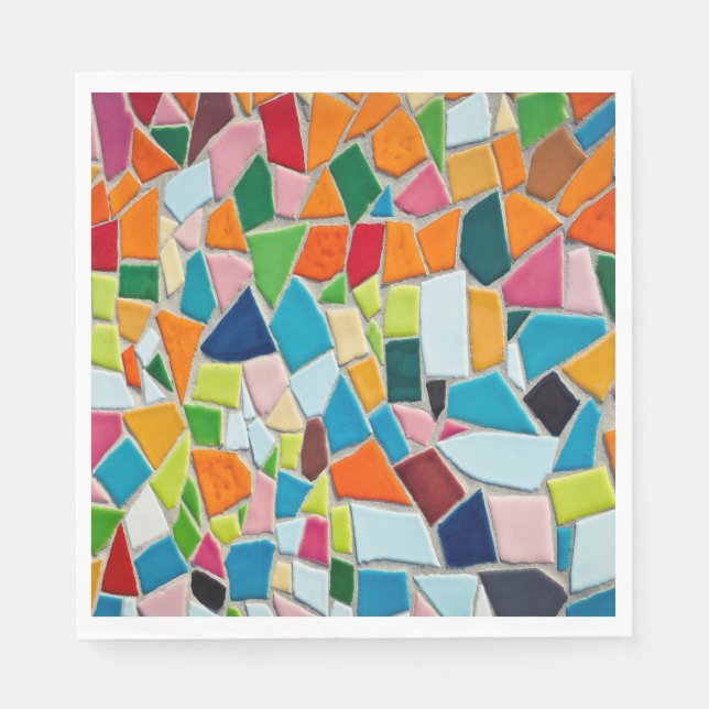Bright Mosaic Tiles Napkin (Front)
