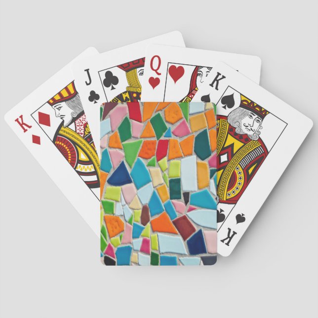Bright Mosaic Tiles Playing Cards (Back)