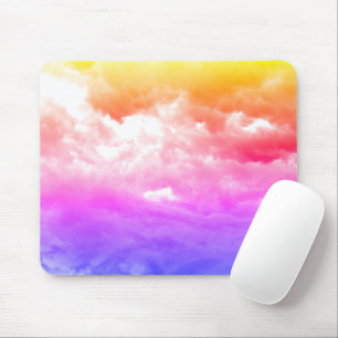 Bright Multi-Coloured Cloud Mouse Mat
