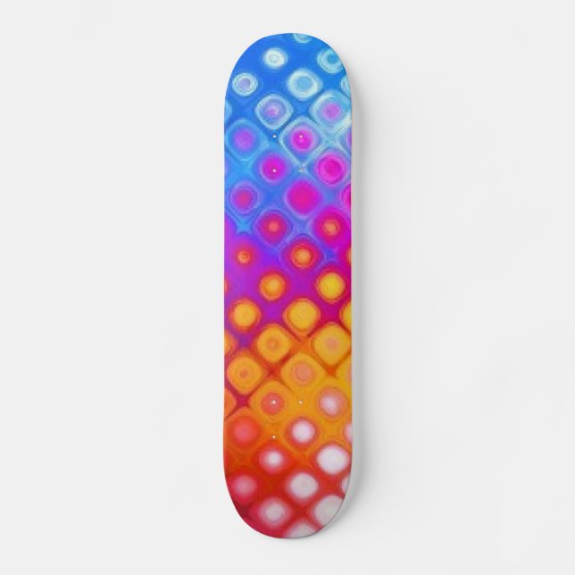 Bright Multicolor Abstract Skateboard (Front)