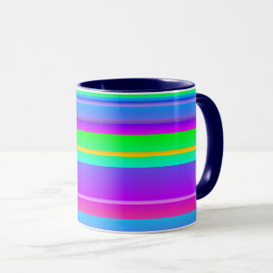 Bright multicolor creative striped mug