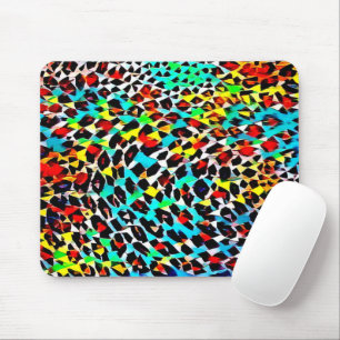 Bright Multicolor Modern Mosaic Mouse Mat