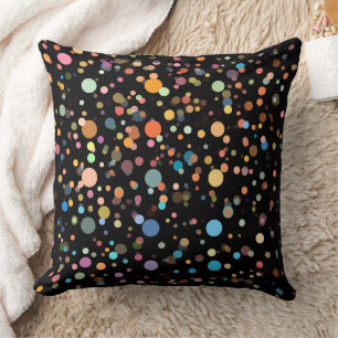Bright Multicolor Polka Dots Cushion