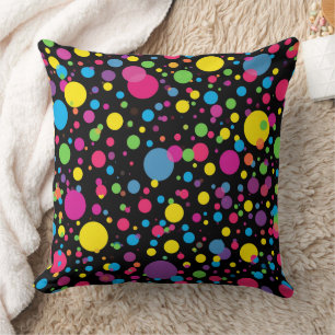 Bright Multicolor Polka Dots Cushion