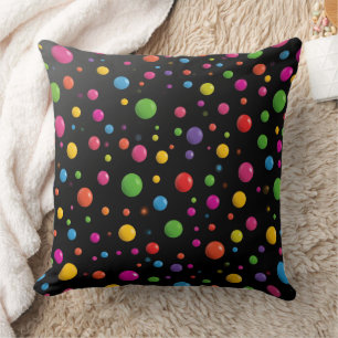 Bright Multicolor Polka Dots Cushion