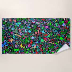 Bright Multicolor Rocks Stones Beach Towel