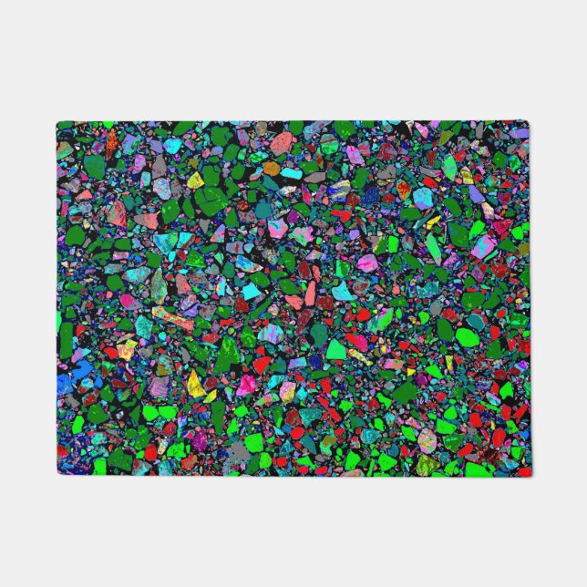 Bright Multicolor Rocks Stones Doormat (Front)