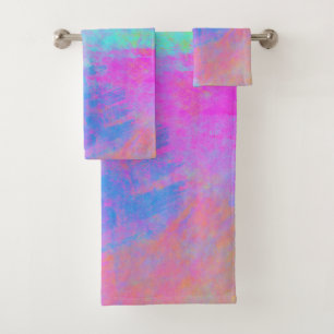 Bright Multicolor Splashes Bath Towel Set