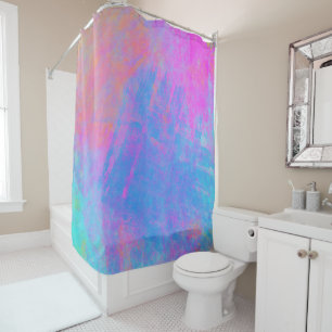 Bright Multicolor Splashes Shower Curtain