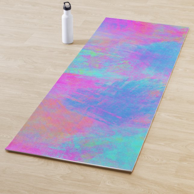 Bright Multicolor Splashes Yoga Mat (In Situ)