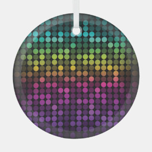 Bright Multicolor Vintage Abstract Art Glass Tree Decoration