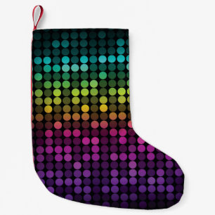 Bright Multicolor Vintage Abstract Art Small Christmas Stocking