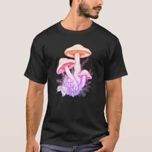 Bright Mushrooms For Earth Day a SS Black T-Shirt