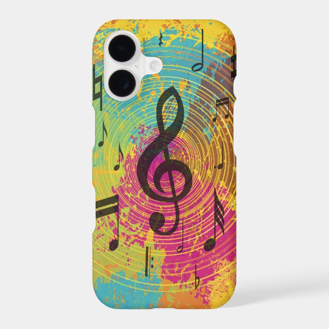 Bright Music Notes on Explosion of Color (Back)