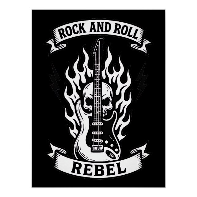 Bright Music Rock and Roll Poster (Front)