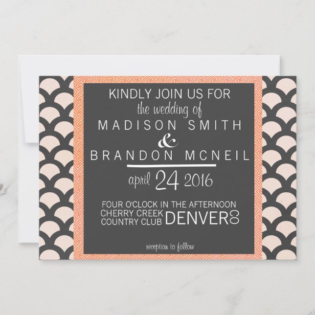 Bright N Beautiful Wedding Invitation (Front)