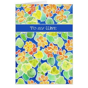 Bright Nasturtiums Floral for Wife Mother's Day