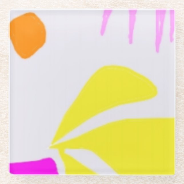 Bright nature glass coaster (Front)