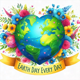 Bright Nature Heart Earth Graphic  Calendar