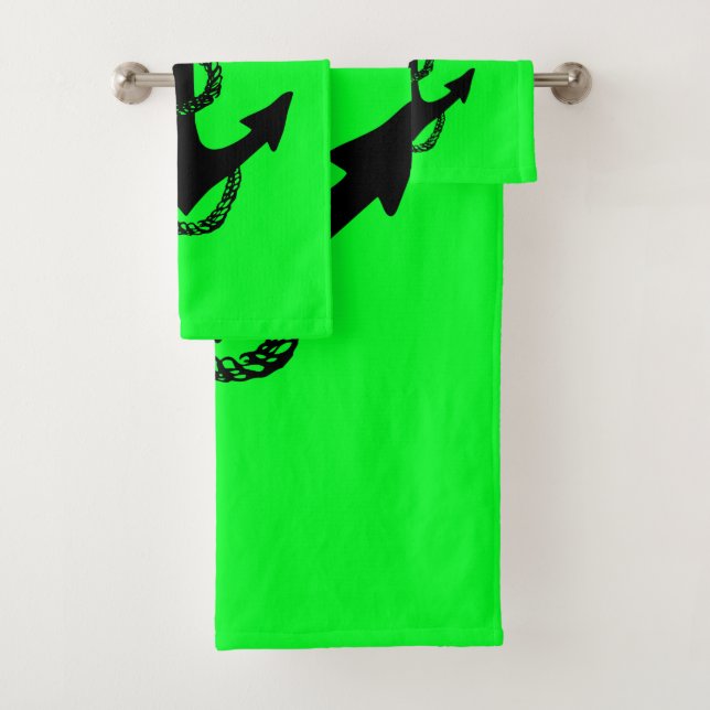 bright nautical ANCHOR + ROPE | Bath Towel Set (Insitu)