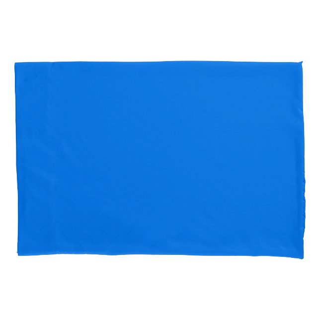 Bright Navy Blue Solid Plain Colour Pillowcase (Front)
