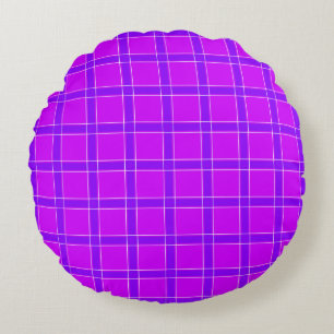 Bright neon crimson checkered pattern Throw Pillow