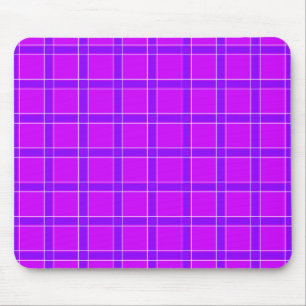 Bright neon crimson chequered pattern Throw Pillow Mouse Mat
