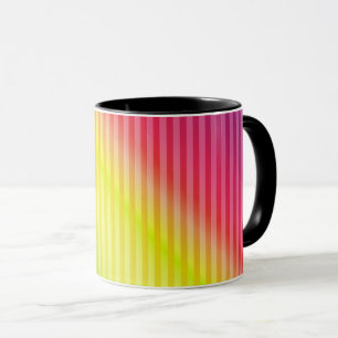 Bright neon fluorescent gradient rainbow ombre col mug