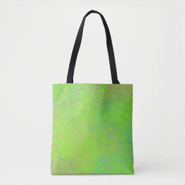 Bright Neon Green Modern Marbled Art Tote Bag (Front)