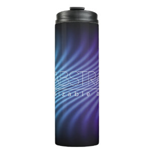 Bright neon lines background with 80s style1980, 8 thermal tumbler