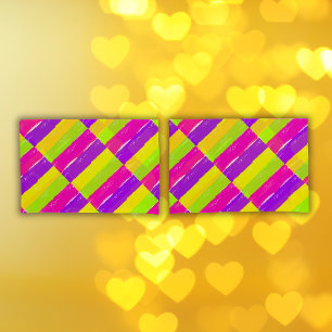 Bright Neon Paint Brush Strokes Pillowcase