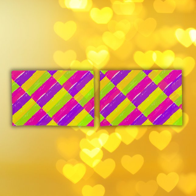 Bright Neon Paint Brush Strokes |  Pillowcase (Creator Uploaded)