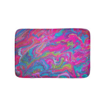 Bright Neon Pink Bath Mat