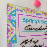 Bright Neon Pink Lime Green Blue Turquoise Planner Dry Erase Board<br><div class="desc">Bright Neon Pink Lime Green Blue Turquoise Planner Dry Erase Board. A bold and colourful checklist message board. A pretty organiser. Change the backing depending on where you want to hang it. Use the personalise button to edit the text at the top. Great for projects, tracking hobbies and activities, and...</div>