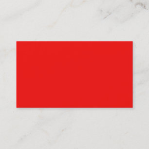 Bright Neon Red Business Card