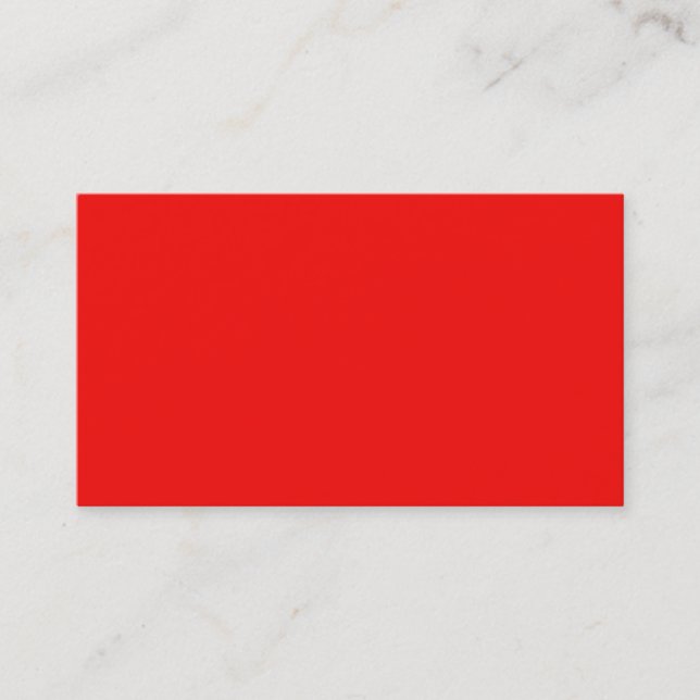 Bright Neon Red & White Business Card (Front)