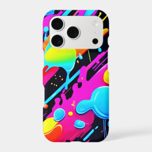 Bright Neon Splashes in Abstract Artwork