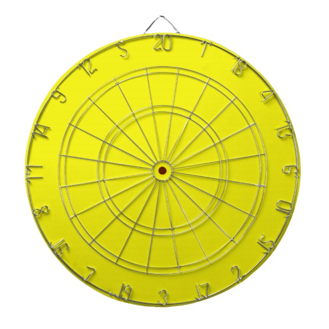 Bright Neon Yellow Dart Board (Front)