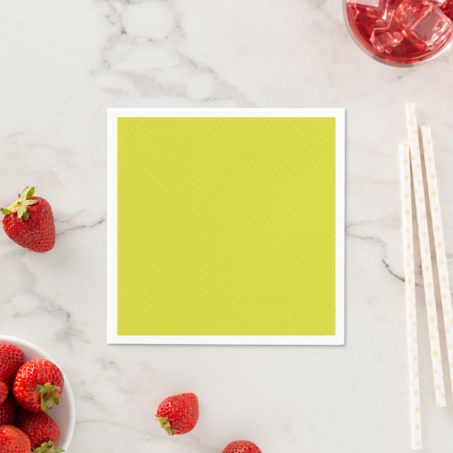 Bright neon yellow green textured  napkin (Insitu)