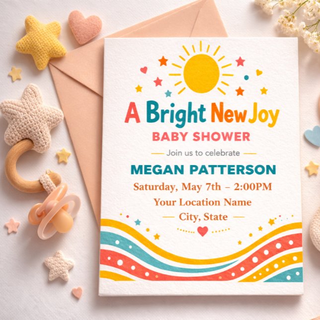 Bright Neutral Golden Sun Design Invitation (Creator Uploaded)