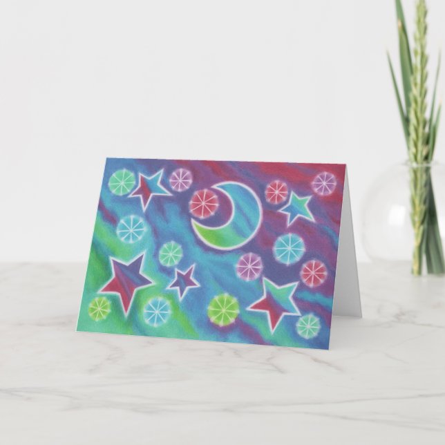 Bright Night greetings card (Front)