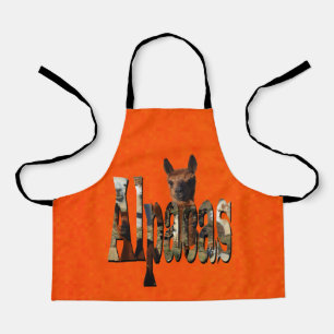 Bright Orange Alpaca, Kids Full Print Apron