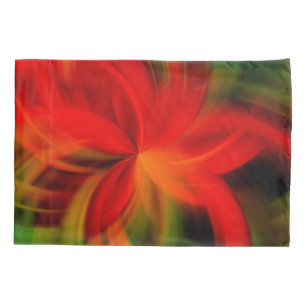Bright Orange And Green Abstract Pillowcase