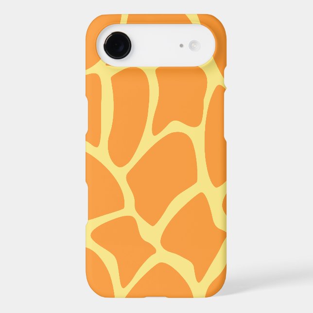 Bright Orange and Yellow Giraffe Print Pattern. Case-Mate iPhone Case (Back)