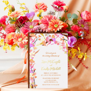 Bright Orange Bohemian Wildflower