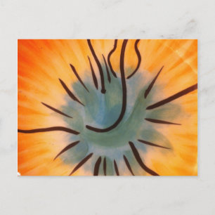 Bright Orange Contemporary Unique Pattern Gift Postcard