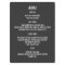 Bright orange damask formal wedding menu