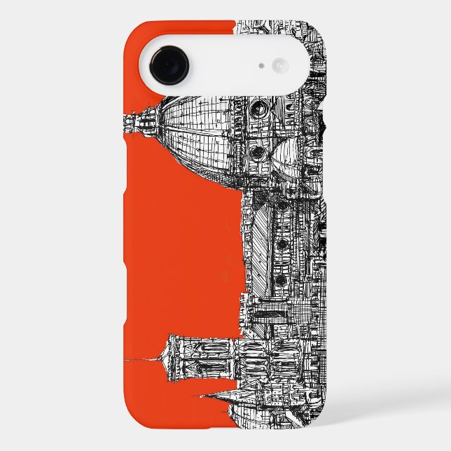 Bright orange Florence Case-Mate iPhone Case (Back)