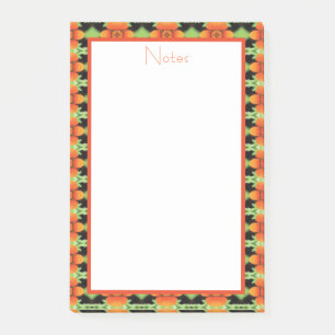 Bright Orange Flowered Desk Notes